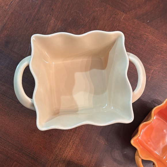 Fluted Appetizer Dips Serving  Dipping Bowls Set of 3 - Picture 2 of 6